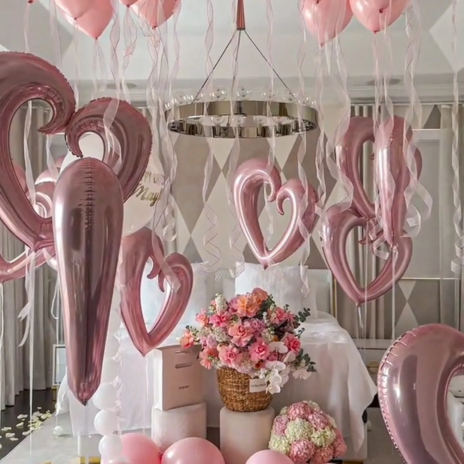 36 Zoll Herzförmiger Aluminiumfolienballon mit Haken, Valentinstag, Jahrestag, Geburtstagsdekoration – Detail 8