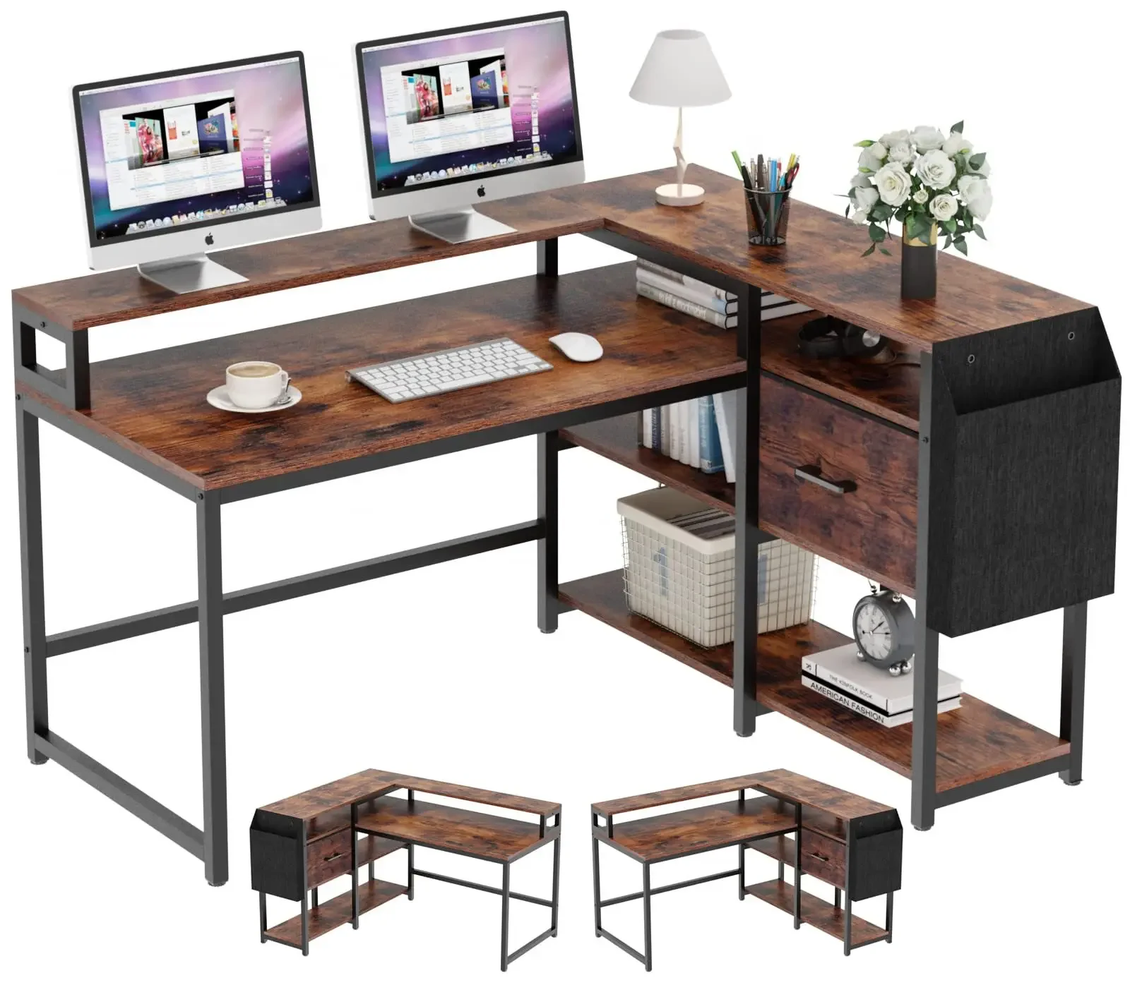 

-Home Office Furniture Cheap Modern Wooden Desktop Gaming Computer Corner Table Desk