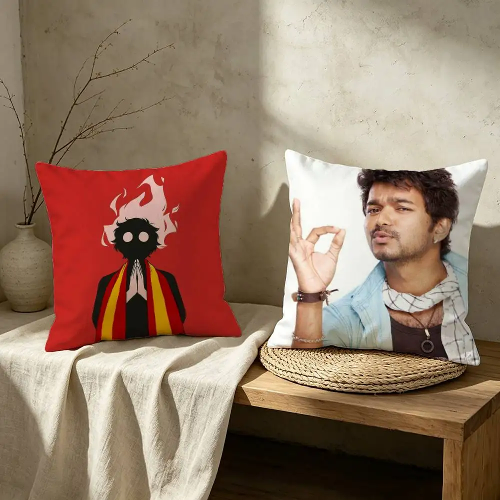 T-Thalapathy V-Vijay India Pillow Case Pattern Printed Pillowcase For Living Room Sofa Cushion Cover