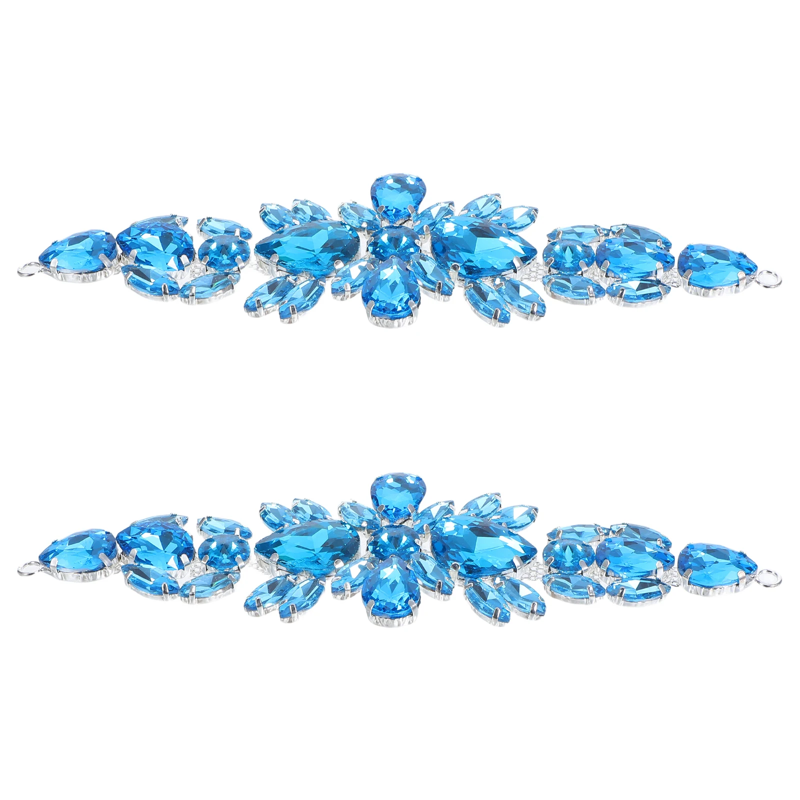

2 PCS Wedding Shoes Decoration Applique Bridal Embellishments Clothes Rhinestone Dress Crystal Flower