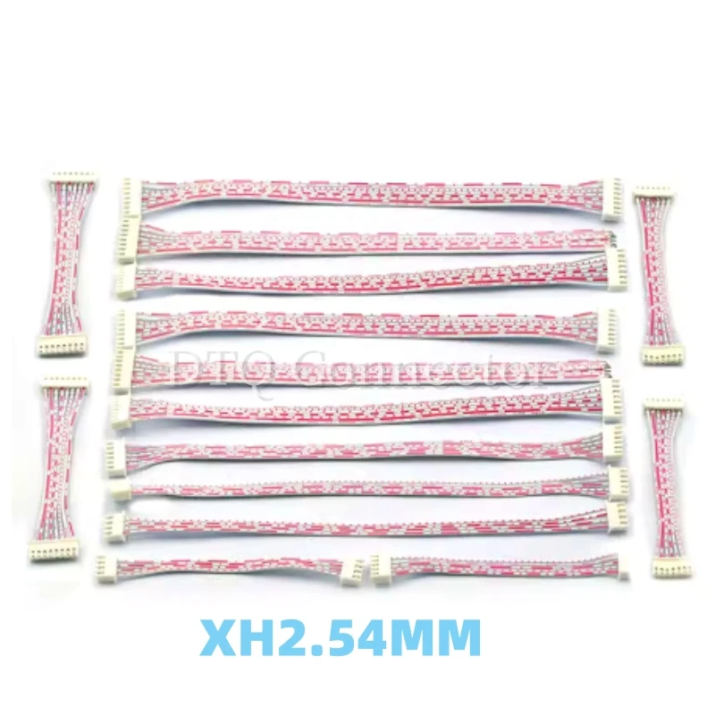 10PCS XH2.54 Female Connector Terminal Cable 10cm 20cm 30cm JST 2.54mm Red white Wire 2p 3p 4p 5p 6p 7p Single/Double Head 26AWG