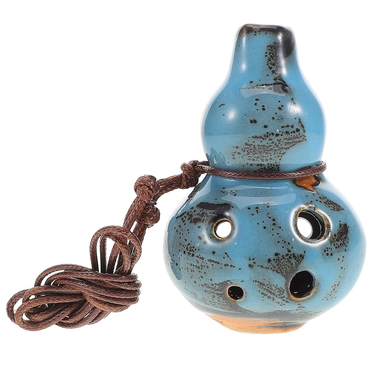 Small Gourd Six Hole Ceramic Ocarina Alto C Portable Music Instrument for Beginners Relaxation and Camping