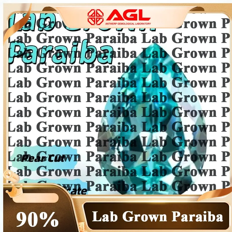 

Par-Lab Grown Paraiba Pear Shape Neon Blue VVS1 for DIY Advanced Jewelry Making Inlay Ring Necklace Selectable AGL Certificate