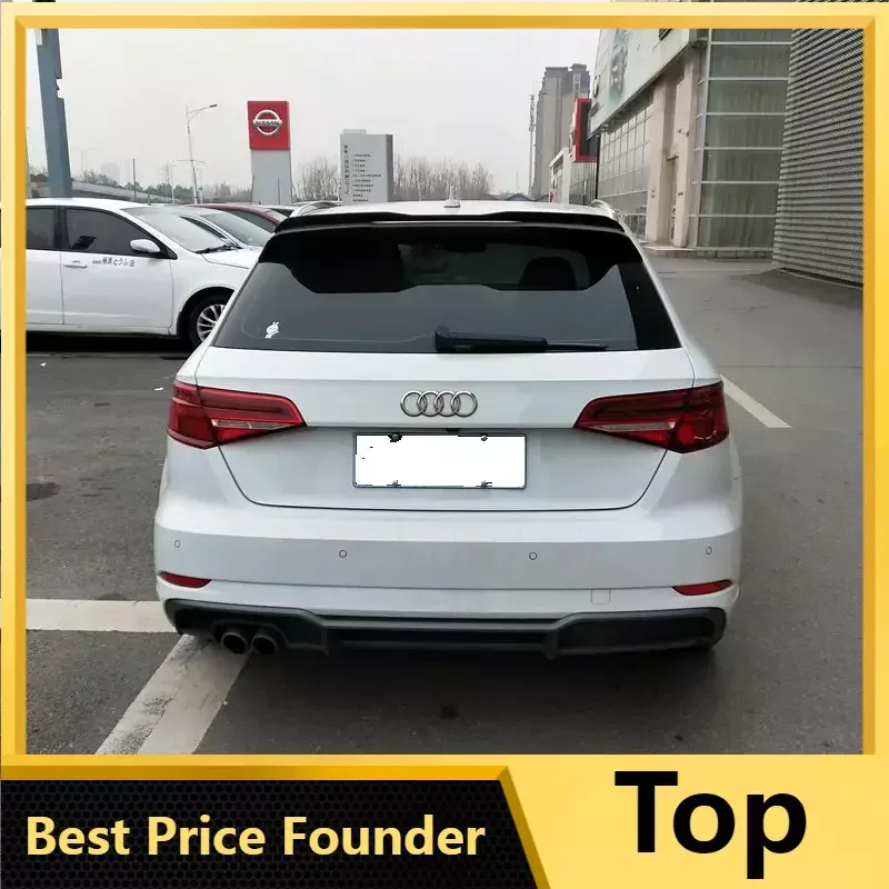 Roof Spoiler For Audi A3 Hatchback 2014 - 2020 High Quality ABS Plastic Car Rear Trunk Roof Lip Spoiler