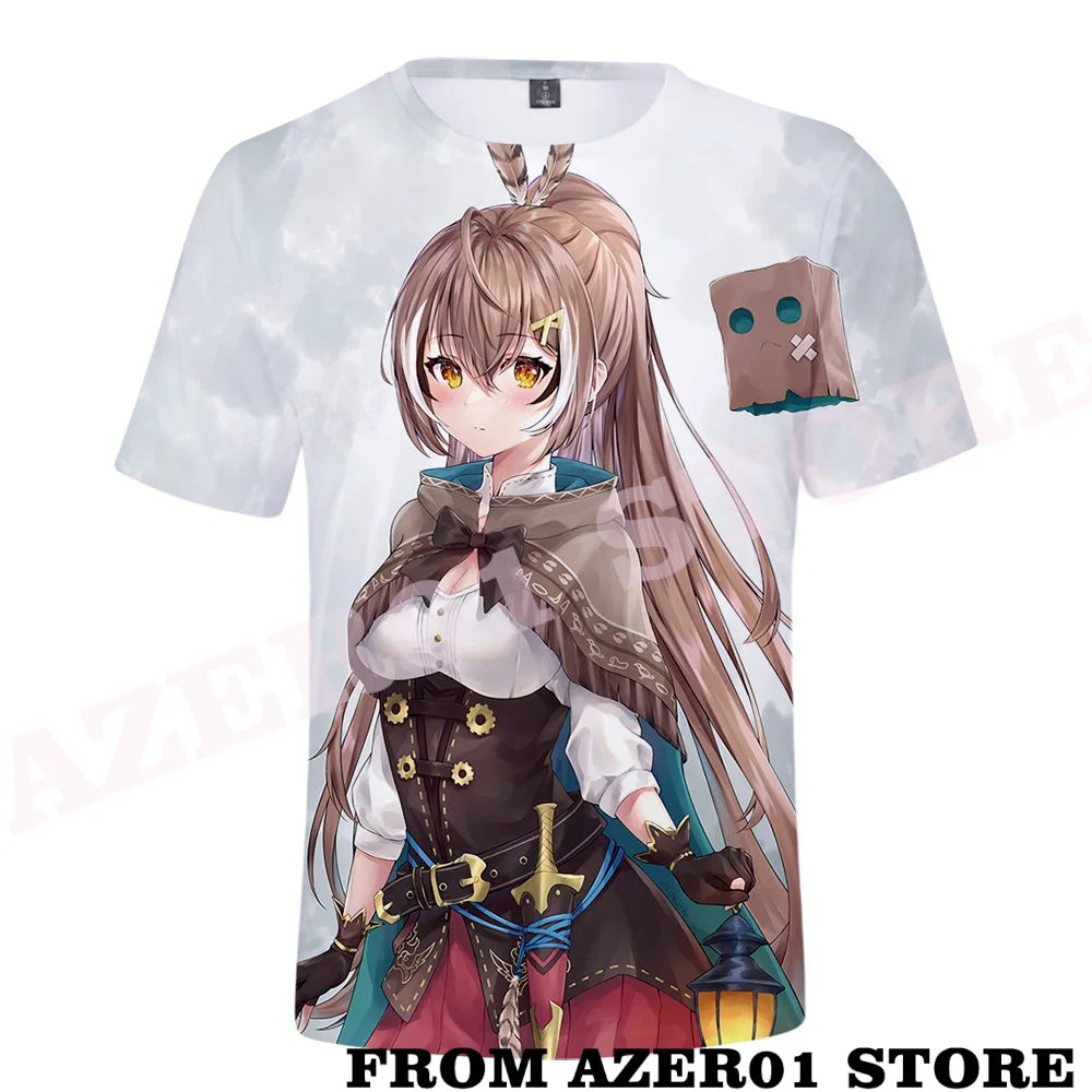 

HOLOLIVE VTuber Nanashi Mumei Merch футболка с 3D принтом Весенняя Летняя мужская/женская уличная одежда рубашка уличная кавайная футболка