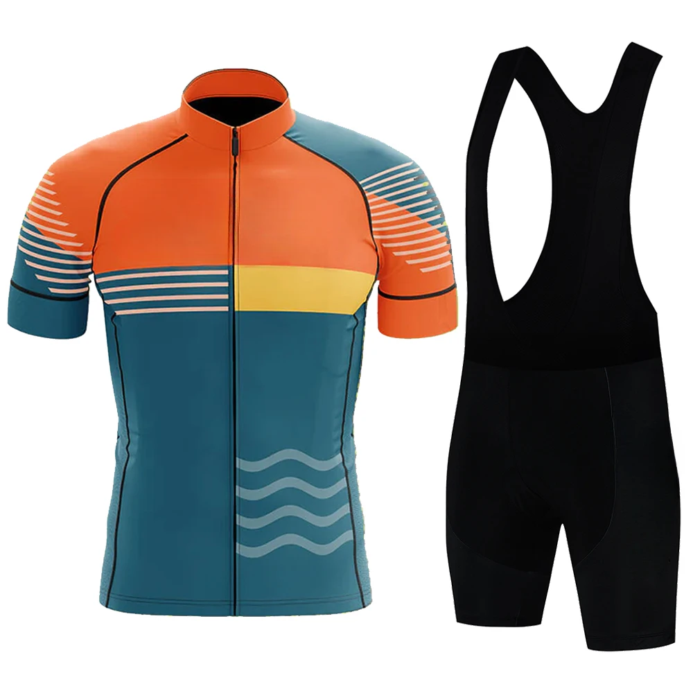 2023 Cycling Bib Shorts Men's Bike Jersey Clothing Summer Complete Racing Bicycle Clothes Quick-Dry Sports Set