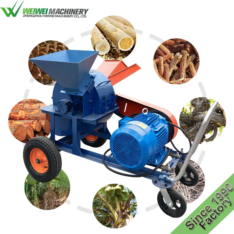 

WEIWEI Woodchipper Tree Branch Chopper Garden Coconut Palm Leaves Crusher Electric Drive Chipper Shredder