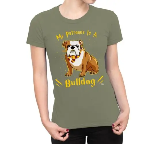 Женская футболка «мой патрон-это бульдог» Polarshe 1Tee