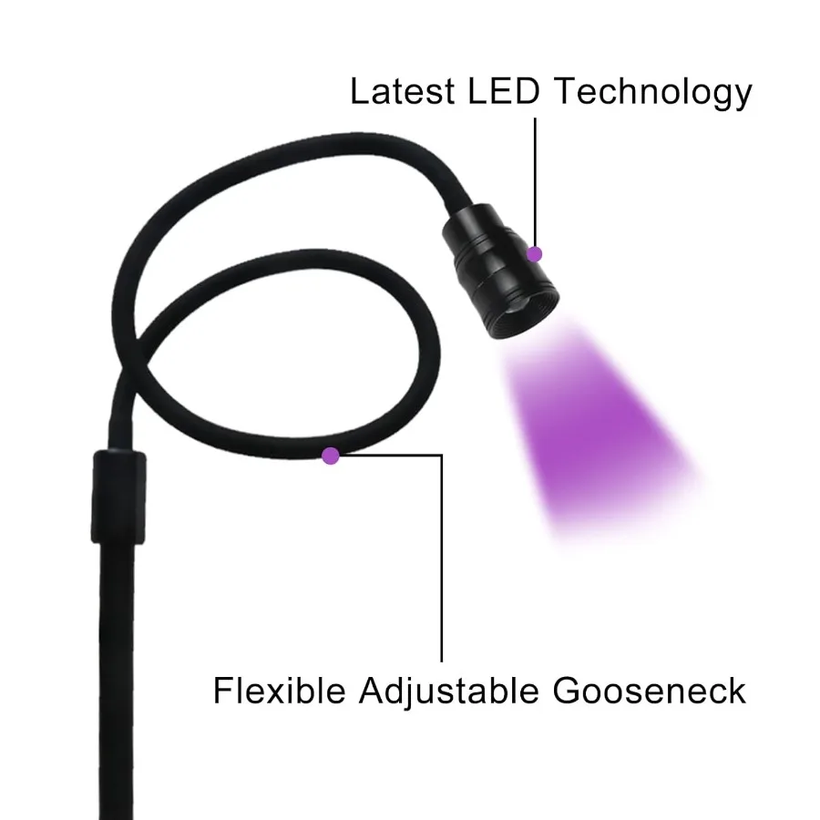 Luce UV per estensione ciglia Lampada per ciglia regolabile Pedale LED Luce polimerizzante in gel UV