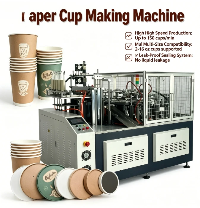 YG Customized 130-150pcs/min High Speed Paper Cup Machines For Production Paper Cup For Different Paper Cup Sizes Or Colors