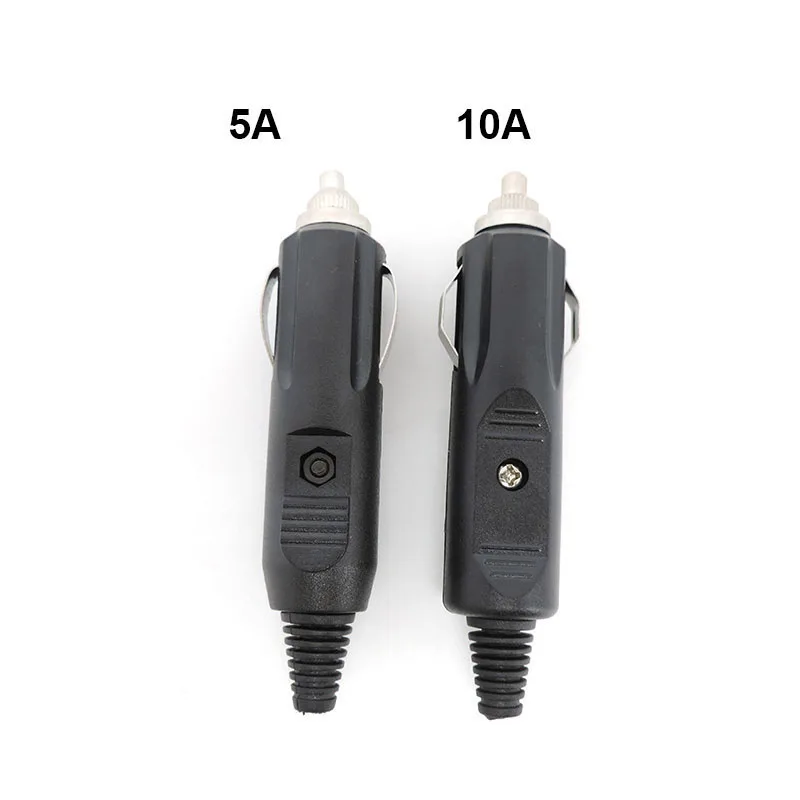 12V 5A 10A High Power Car Cigarette male Lighter power supply Socket Plug Connector head With LED Outlet Adapter for Automobile