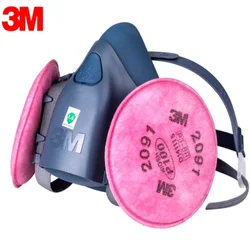 3M 7502 Respirator Mask  Protective Mask Industry Painting Spray Dust Gas Mask With 3M 501 5N11 6001CN Chemcial Half face Mask