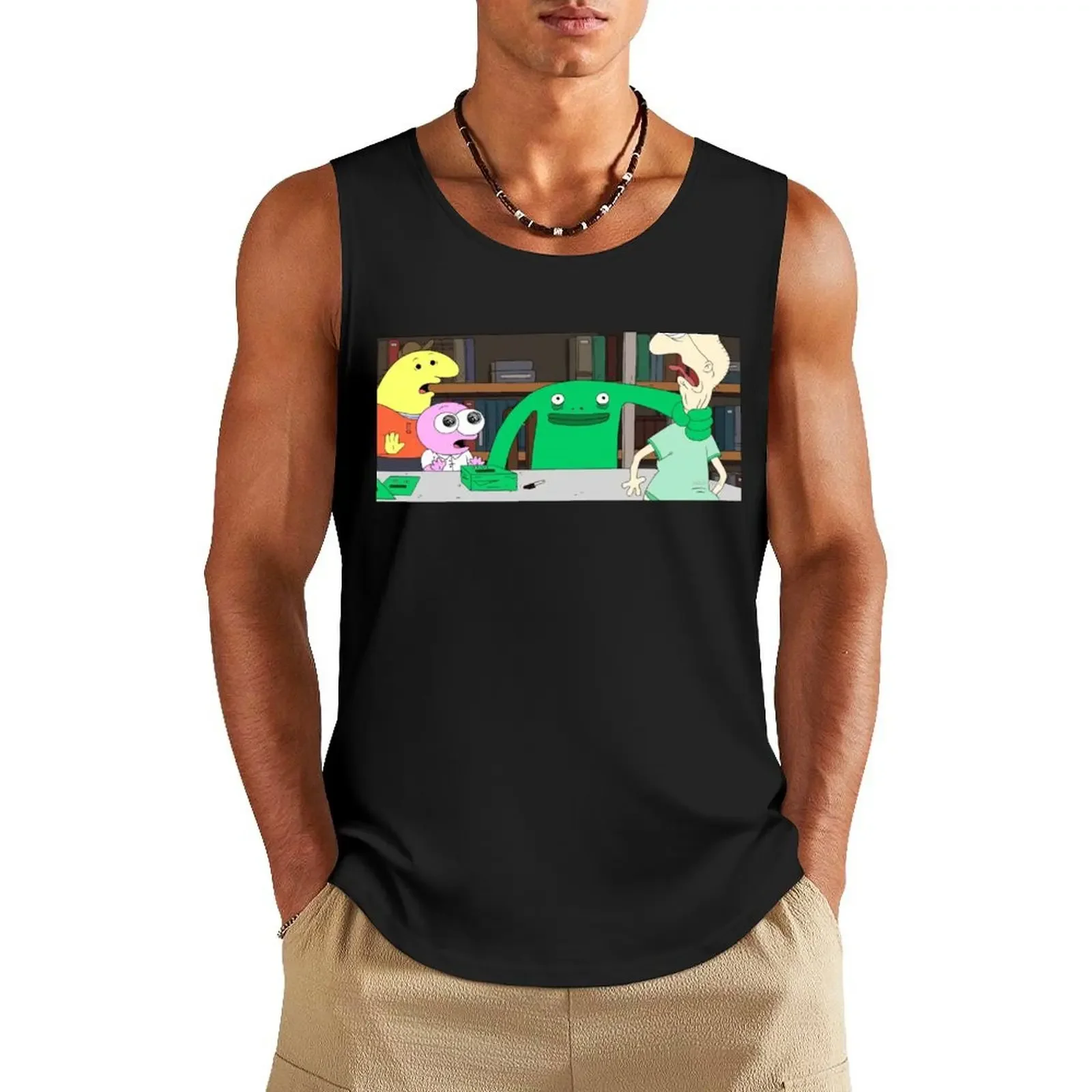 

Mr frog Tank Top summer 2024 muscular man anime clothing men