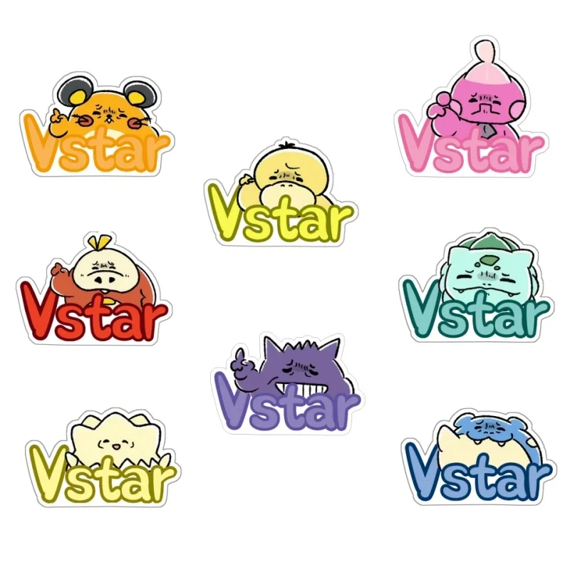 Pokemon Psyduck Gengar Bulbasaur Togepi Vstar Board DIY Acrylic Indicator Board Game Props Anime Classics Collection Cards Toy