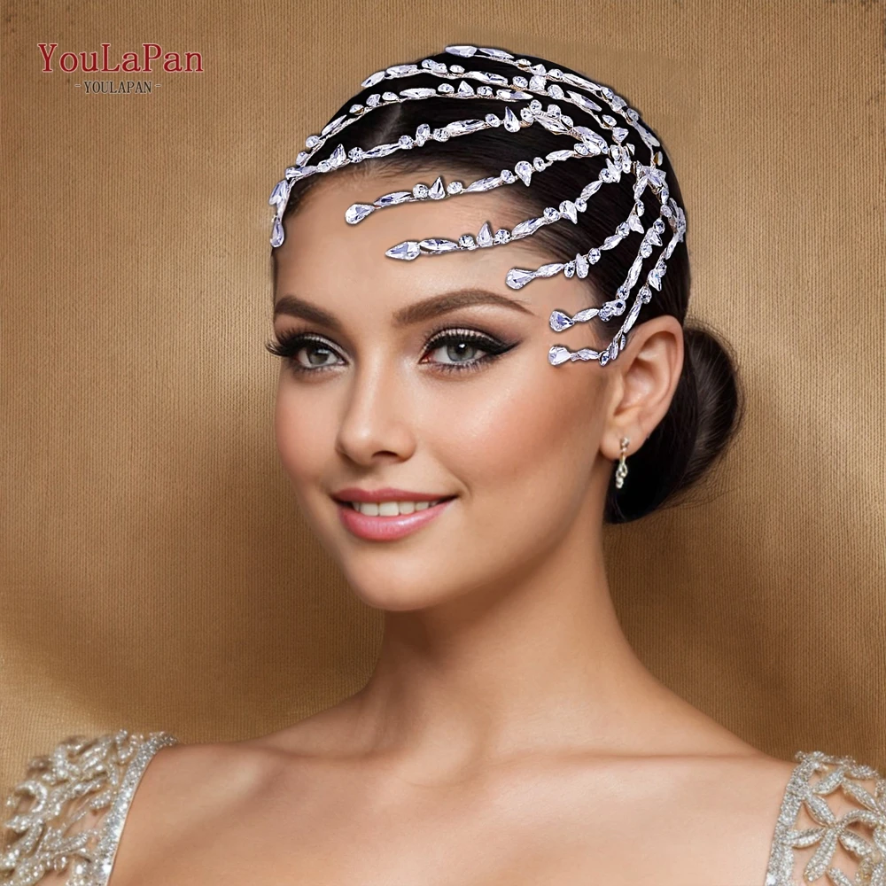 

YouLaPan Bride Wedding Rhinestone Hair Piece Bridesmaid Headwear Women Party Hair Accessories Banquet Exquisite Jewelry HP575