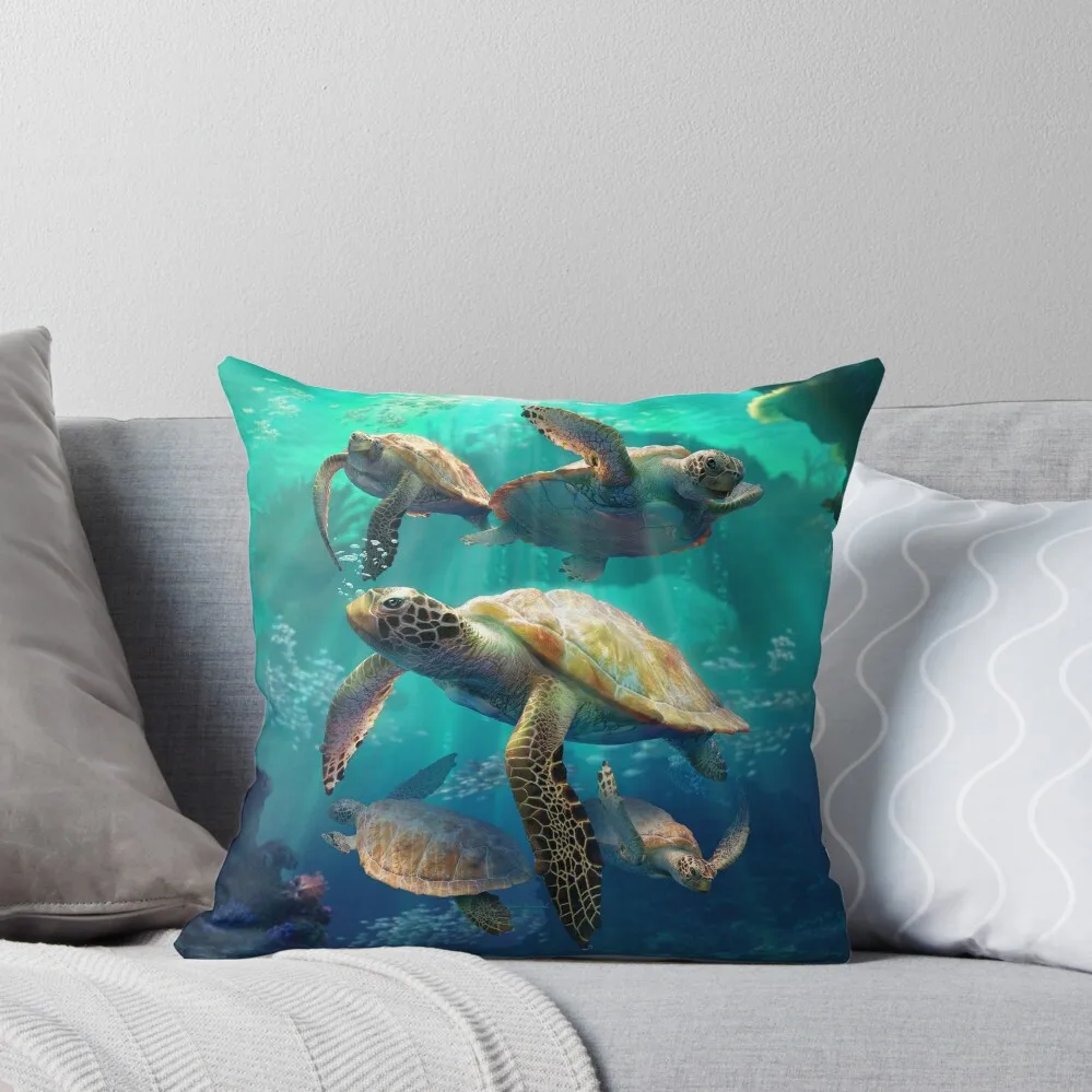 Sea Turtles Throw Pillow luxury home accessories Christmas Pillows pillow