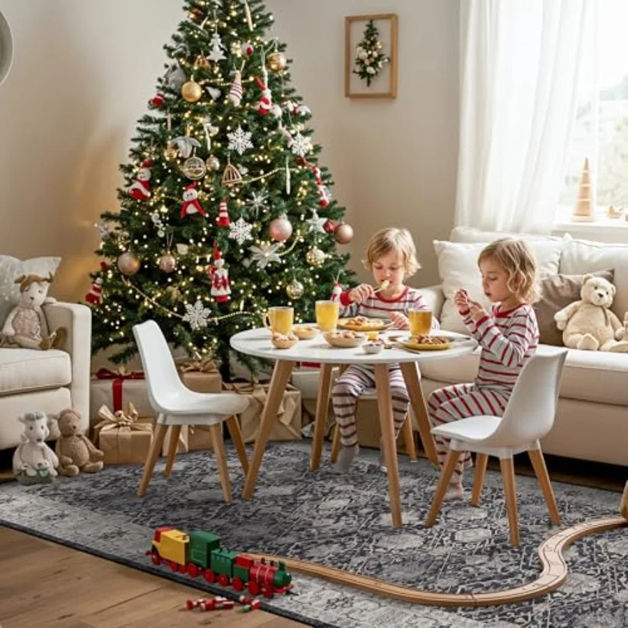 

Washable 4x12 Hallway Runner Rug for Entryway Kitchen Bathroom Dining Room Living Room Bedroom: Vintage Soft Carpet with Stain