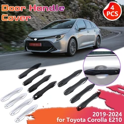4x Car Door Handle Cover for Toyota Corolla E210 Touring Sports Suzuki Swace 2019~2024 Sticker Trim Exterior Scratch Accessories