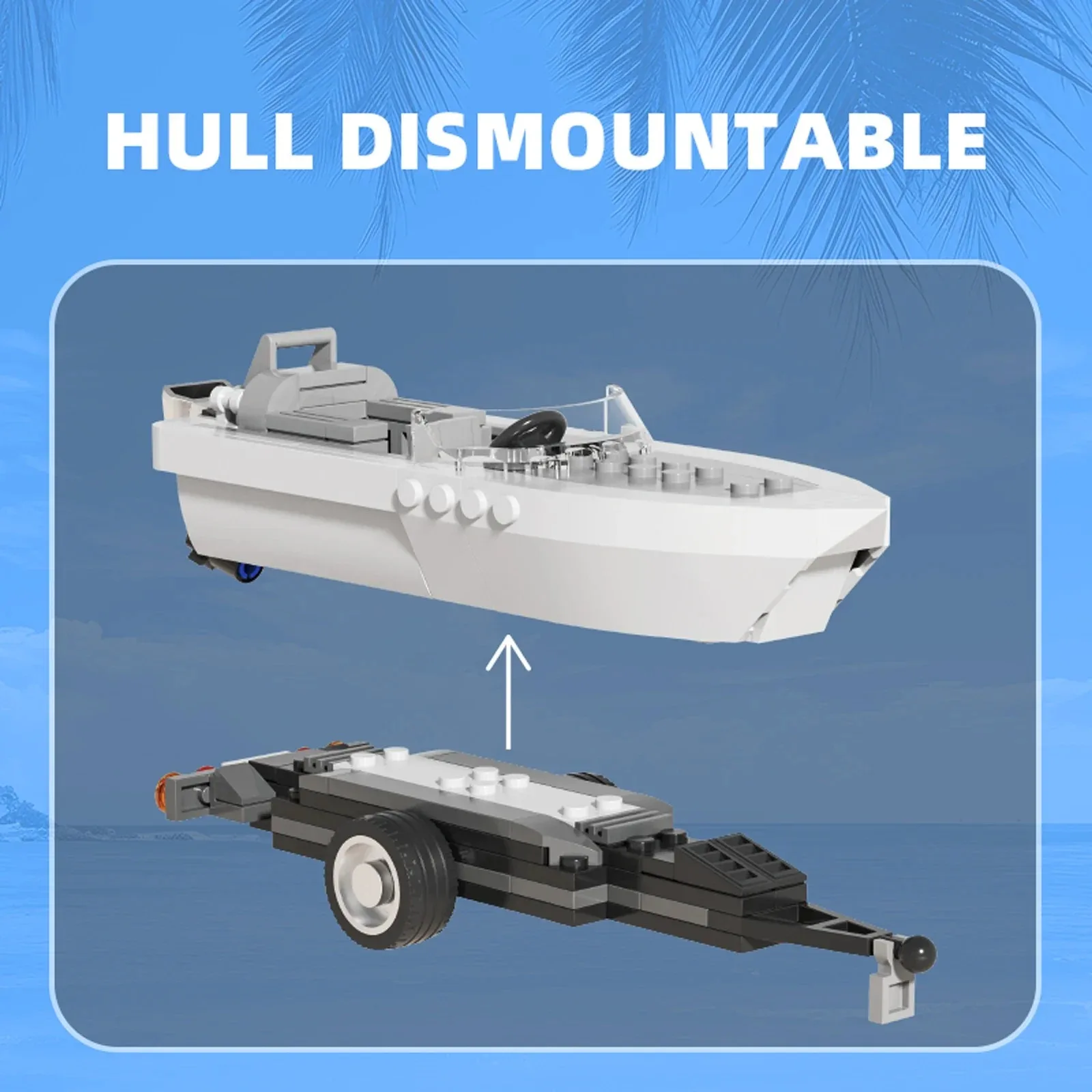 ชุดตัวต่อเรือลากจูงและเรือเร็ว 163 ชิ้น - ของเล่นเสริมพัฒนาการสำหรับเด็ก