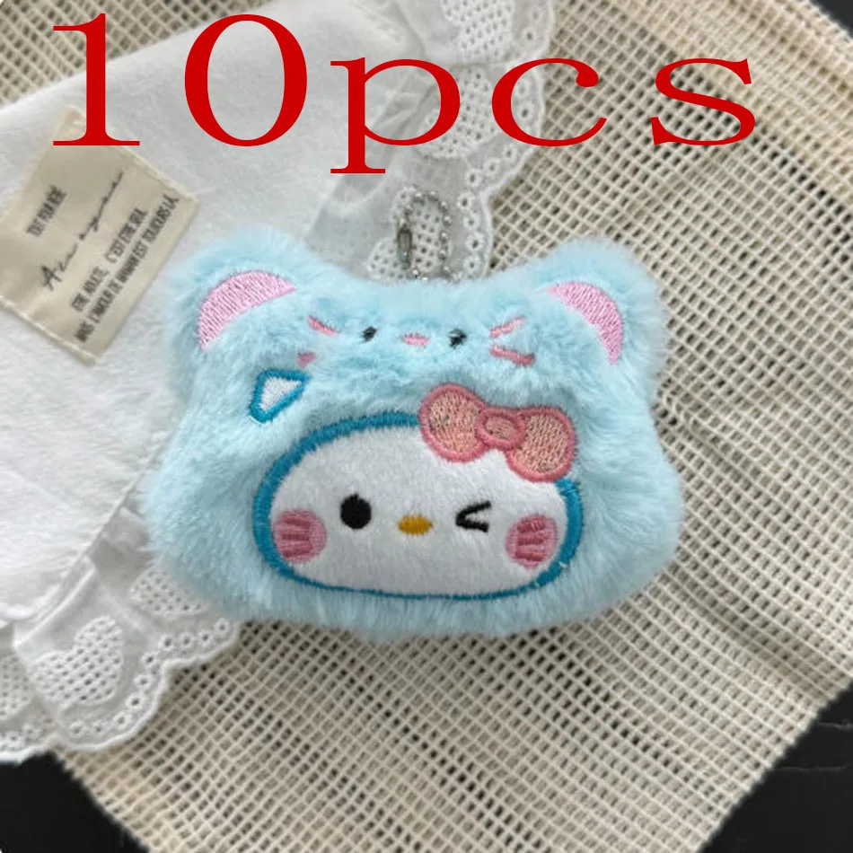 1/4/10 stuks Sanrio Hello Kitty pluche cartoon Kitty hanger sleutelhanger schattige sleutelhanger studententas hanger