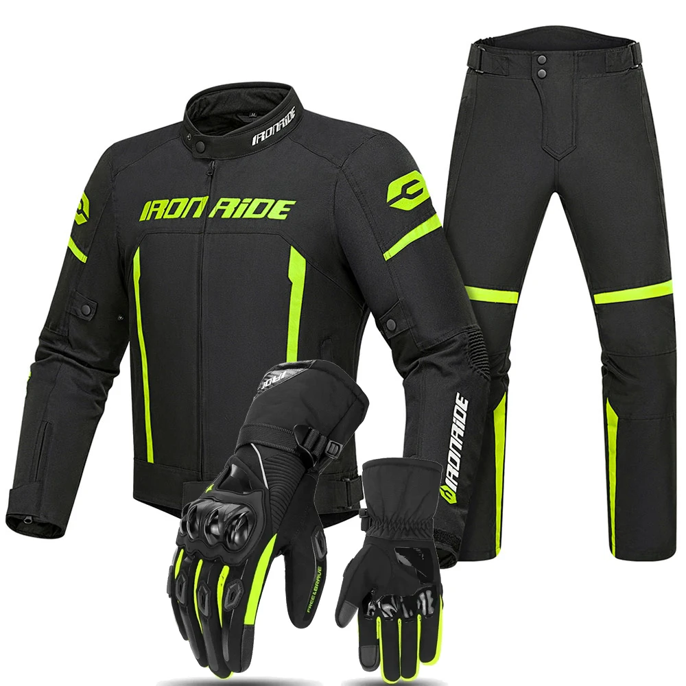 

Winter Blouson Moto Men Waterproof Motorcycle Jacket Night High Visible Motorbike Racing Jacket Motorcycle Pants Moto Clothing