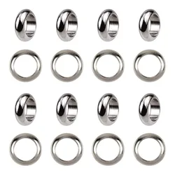 50pcs Stainless Steel Spacer Beads Gold Color Big Hole Stopper Beads for DIY Necklace Bracelet Jewelry Making Findings Supplies