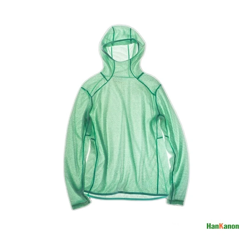 Thermolite ®   Lichtgewicht hooded T-shirt heren, lange mouwen, thermische hoodie voor wandelen, kamperen & fietsen, antistatisch & anti-pilling