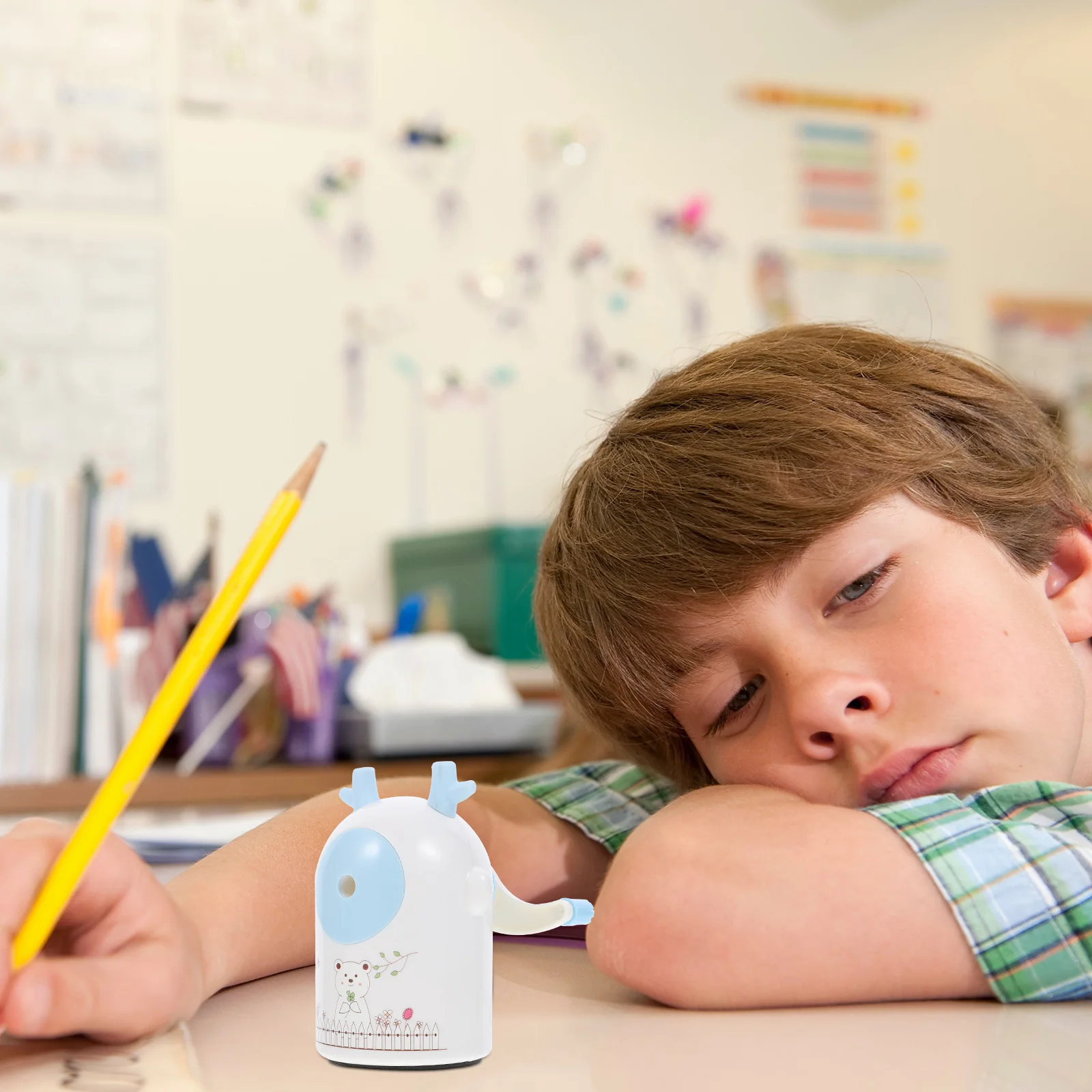 1pc Temperamatite per cartoni animati per cancelleria manuale in plastica per animali Studenti Materiale scolastico Temperamatite per ufficio creativo