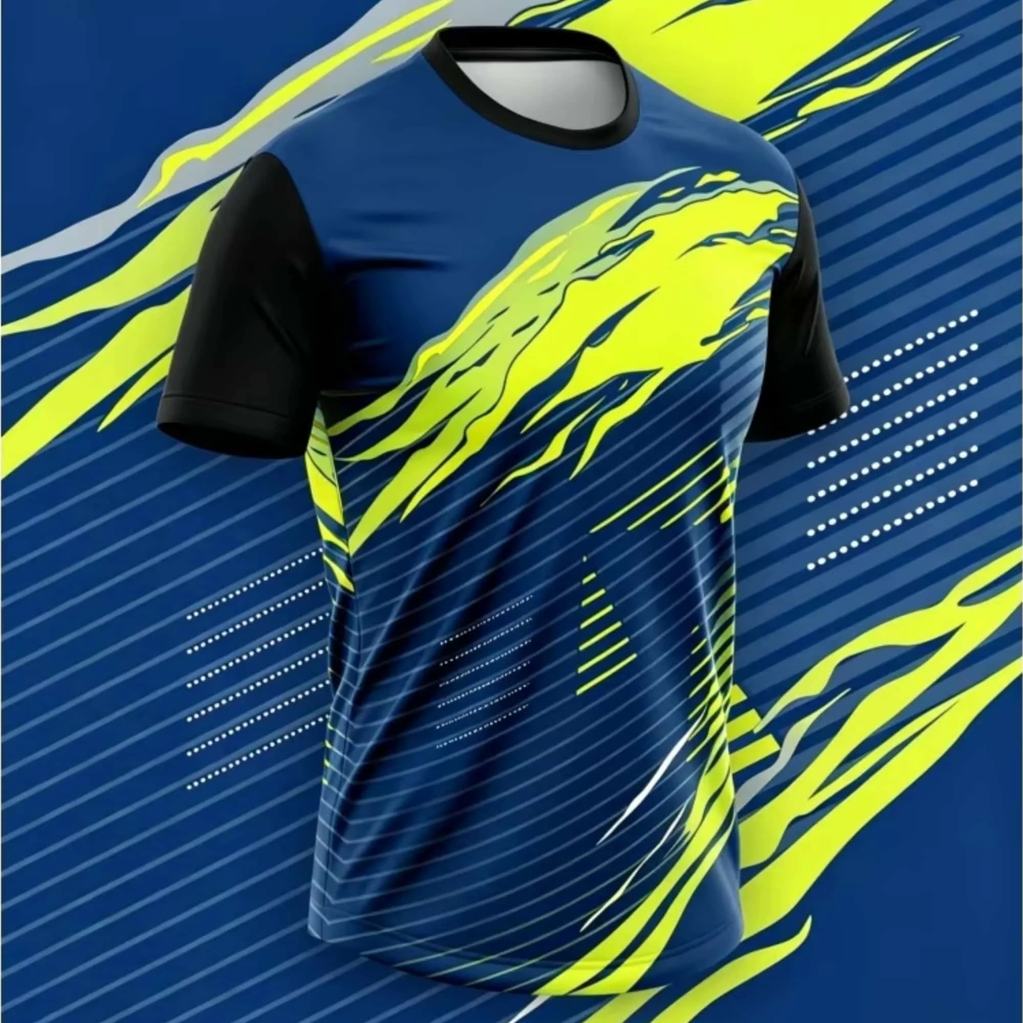 Simple Fashion 3D Print Gym T-shirt Man Outdoor Running Tee Badminton Sports Men's T Shirt Casual Top