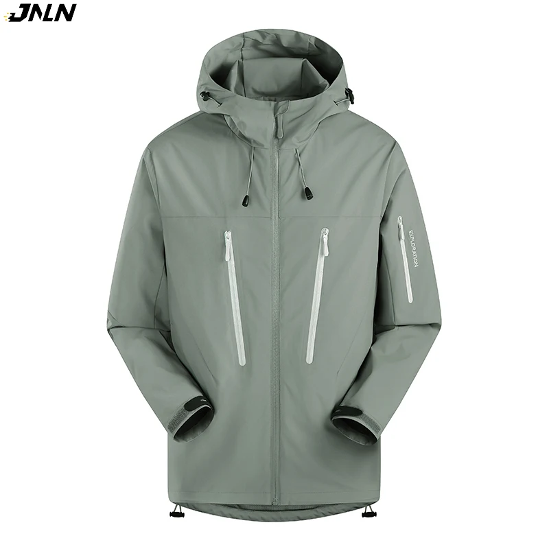 

JNLN Men's Women's Waterproof Jacket Hiking Camping Trekking Mountaineering Rain Coat Unisex Outdoor Sport Windproof Windbreaker