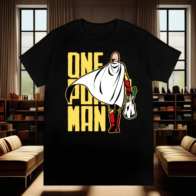 

Anime One Punch Man Genos Saitama Sensei Men Hip Hop Streetwear Print T Shirt Harajuku TShirts Short Sleeve Fashion Casual