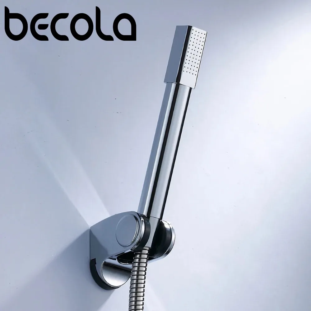 Detaliczna i hurtowa okrągła główka prysznicowa z litej miedzi Luksusowa główka prysznicowa Batnroom Rain Hand Shower Chrome Finish 150cm Wąż ze stali nierdzewnej — zdjęcie 7