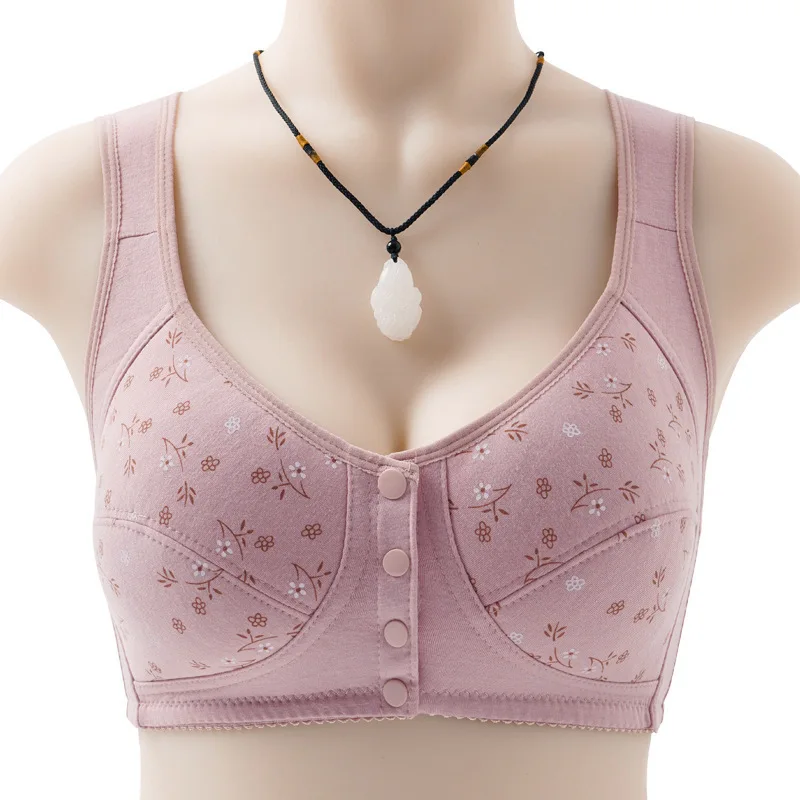 Damen Still-BH mit Blumenmuster, verstellbare Träger, ohne Bügel, Westen-BH für Damen, Einhand-Befestigung, Alltag