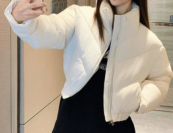 2025 New Women's Winter Short Warm Cotton Jacket Versatile and Slimming Loose Jacket