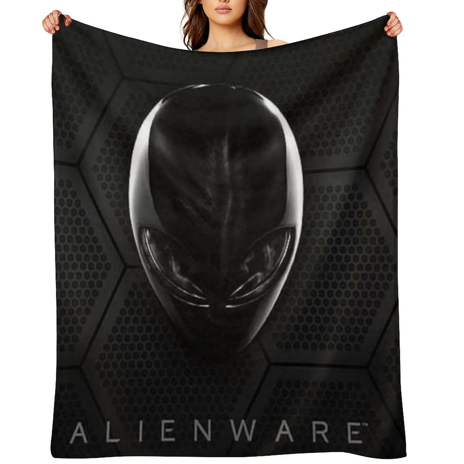 

Alienware PC gamer art Throw Blanket Bed linens Cute Plaid Plaid on the sofa For Decorative Sofa Blankets
