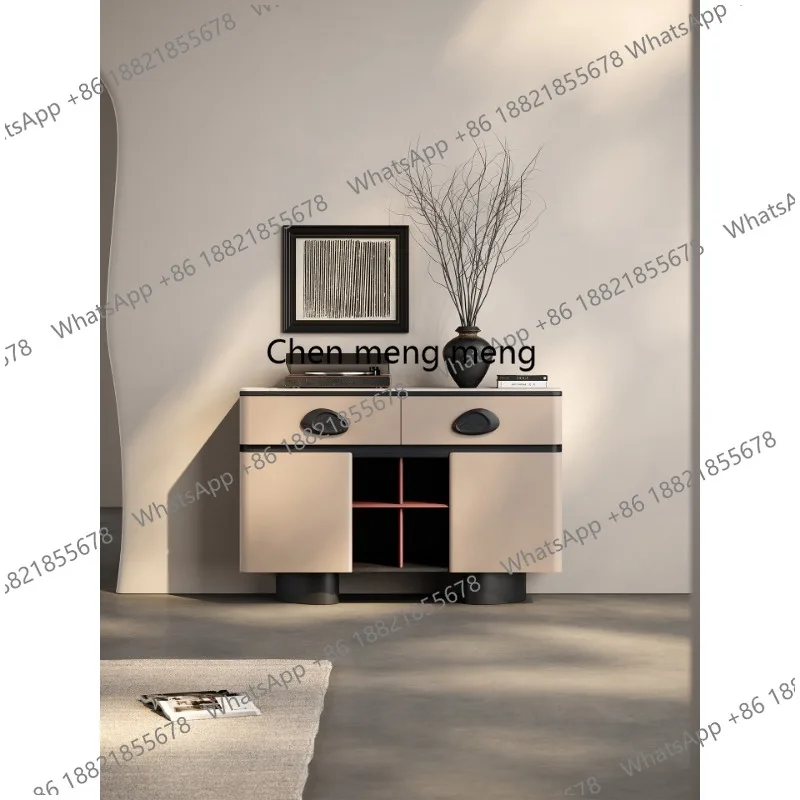 

Минималистичный пристенный буфет для столовой, для новой малогабаритной квартиры, прихожая тумба-шкафчик.