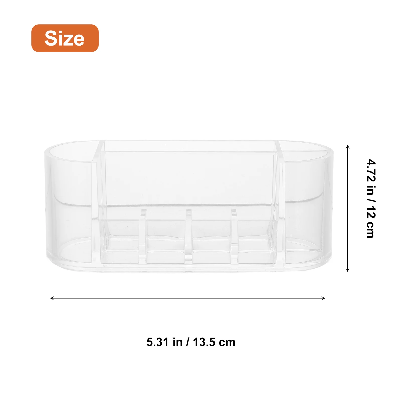 1Pcs Organizer Box Clear Makeup Tools Organizer with Multiple Grids Desktop Storage Container for Makeup Accessories