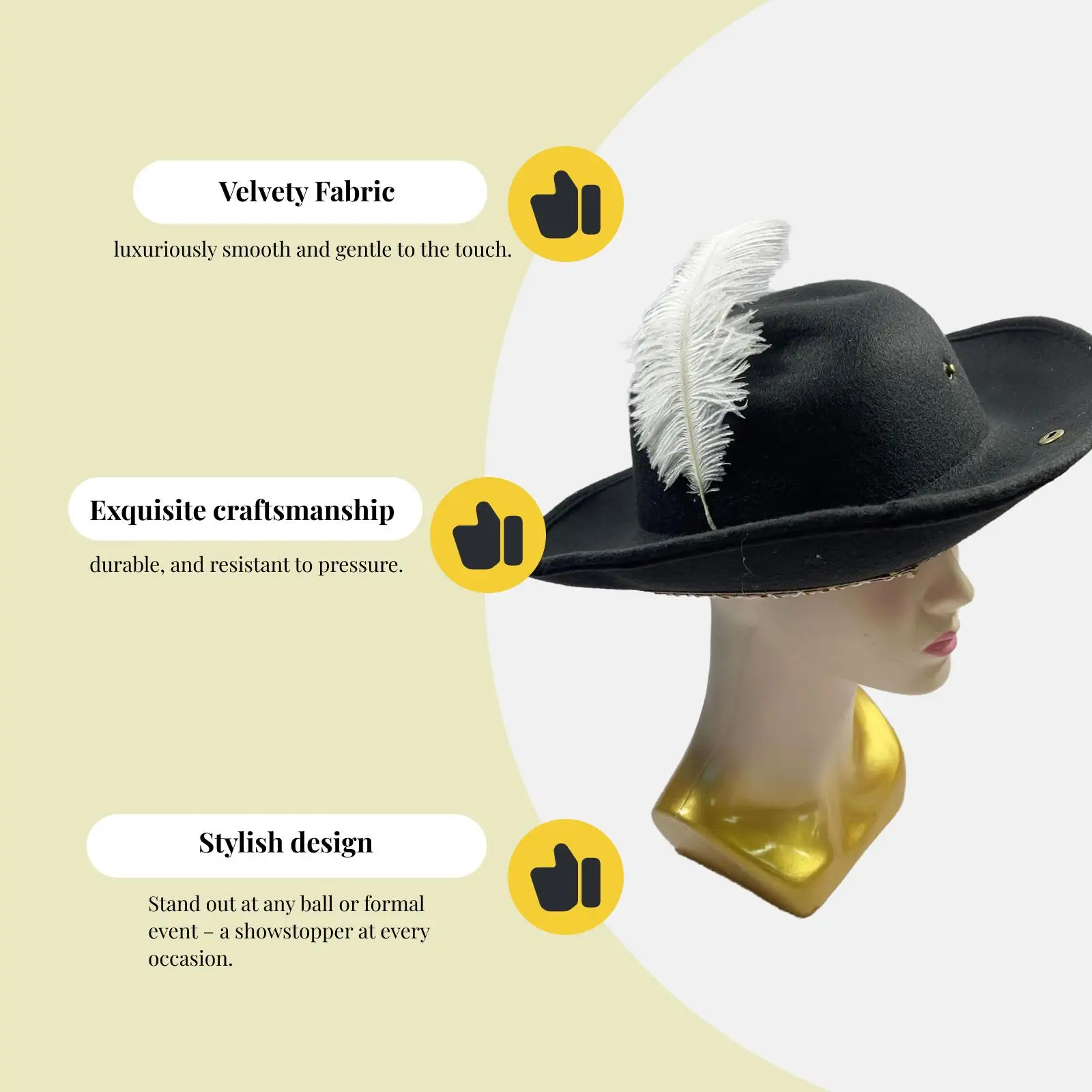 Pirate Hat Vintage Multipurpose Costume Accessories Dress Up Tricorn