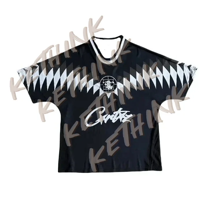 

2025 Summer New Fashion Short Sleeve No.18 Digital Printed Football Jersey Men's And Women's Casual Quick Drying V-Neck T-Shirt