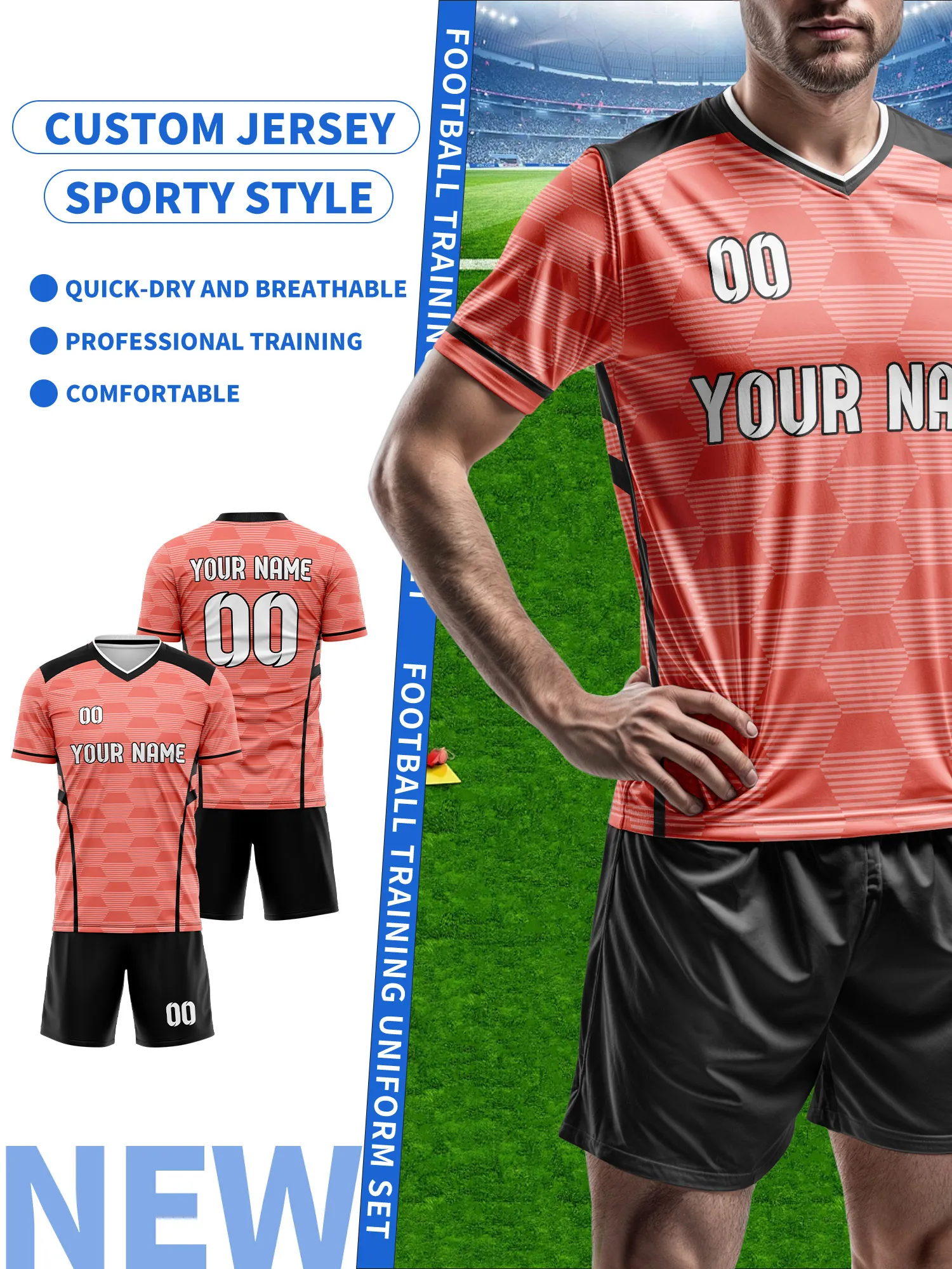 

Спортивные футболки с V-образным вырезом для мужчин и женщин 2026 года с индивидуальным именем и номером, быстросохнущие, модные, с технологией сублимации