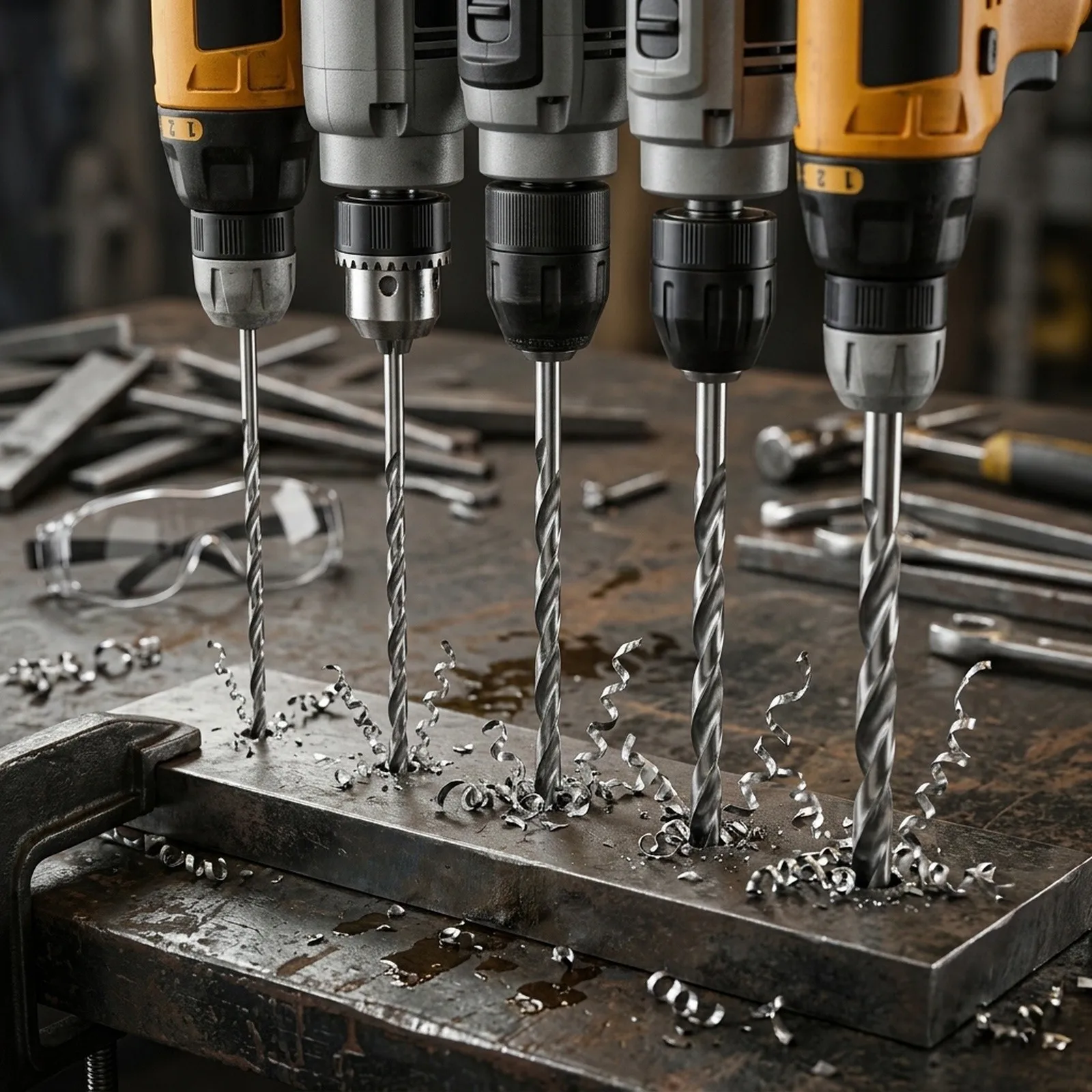 Maximize Efficiency with Our 5Pcs High Steel Drill Bit Set 200mm Extra Long Bits for Plastic Wood and More! Maximize