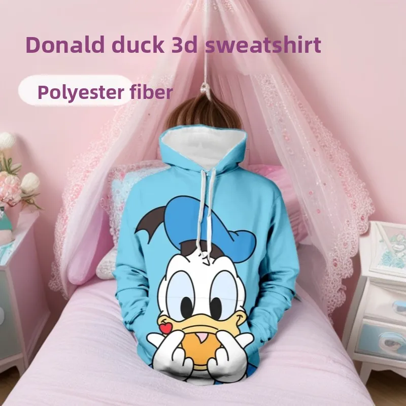 

Donald Duck 3D Personality Printed Hoodie Sweatshirt for Men, New Style for Spring and Autumn, Long-sleeved with Hood