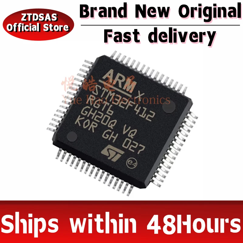 （1-10PIeces）100% New STM32F412RGT6 IC MCU 32BIT 1MB FLASH LQFP-64