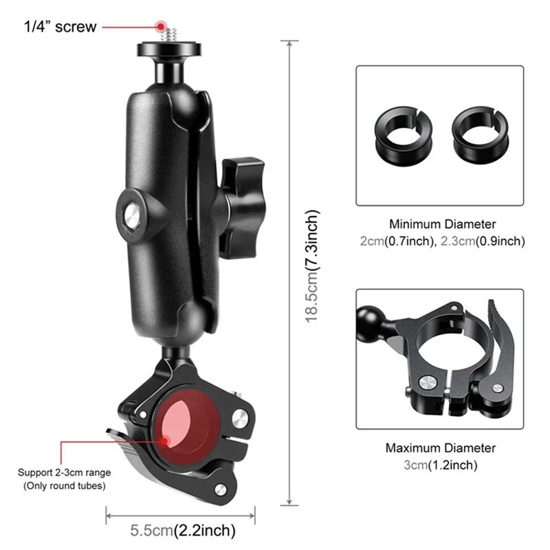 For Gopro Sports Camera Motorcycle/Bike Handlebar Mount Multifunctional And Convenient Riding Replacement Accessories PU908B-Hot