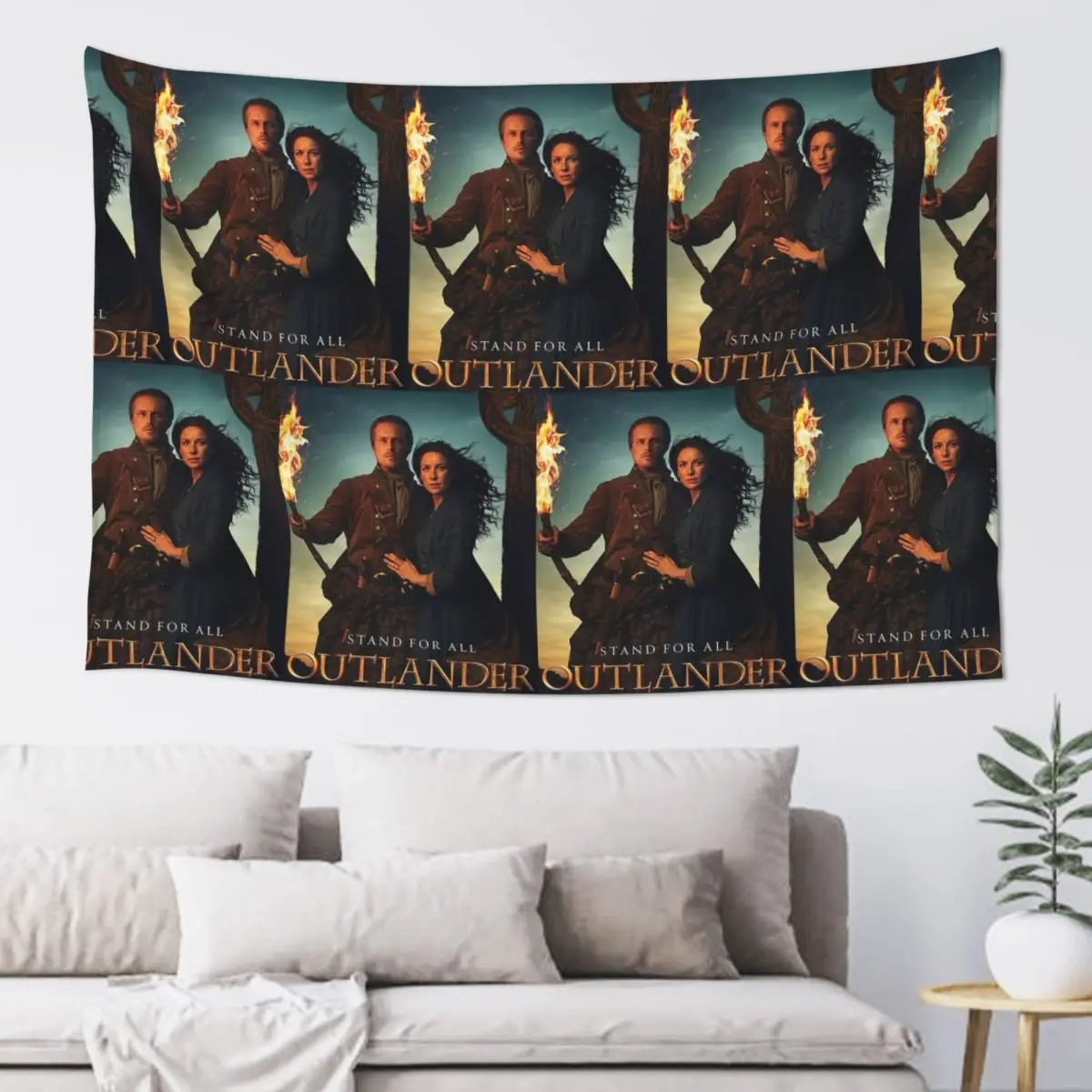 Jamie Fraser Outlander Tapestry Hippie Wall Hanging Aesthetic Home Decor Tapestries for Living Room Bedroom Dorm Room