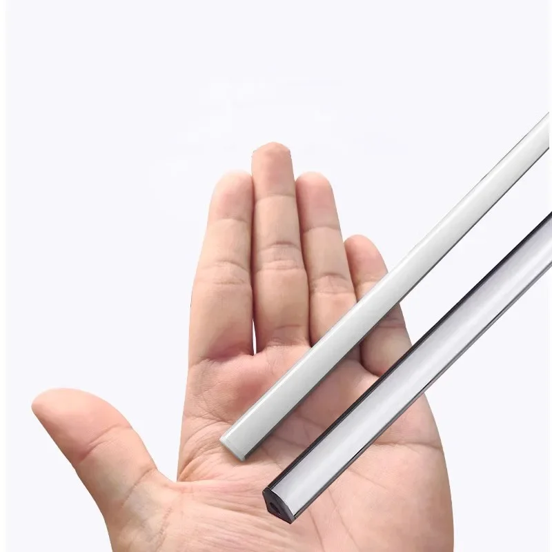 45 Degree V LED Aluminum Profile with Diffuser Channel for Hard Light Bar, Cabinet Bookshelf Indoor Outdoor Decoration Lighting