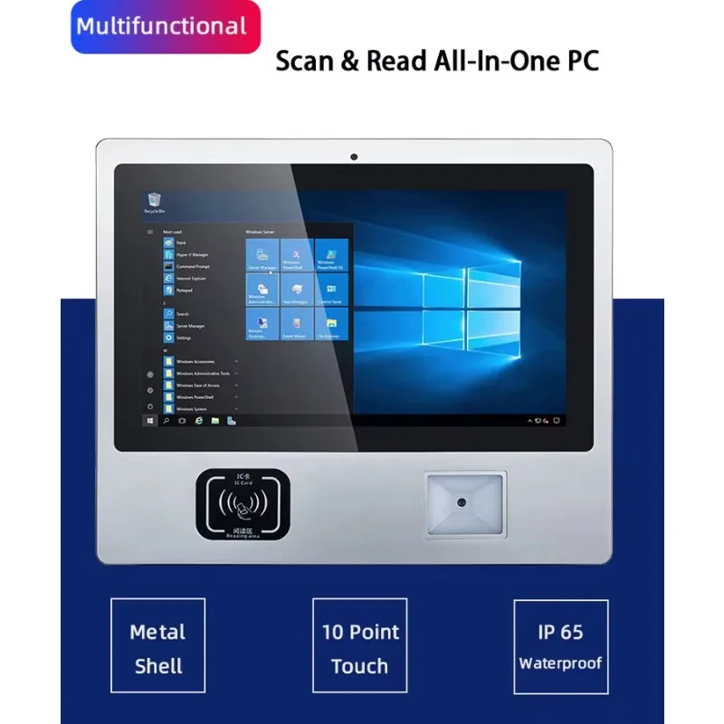 Scanner de código de barras android hf rfid/nfc ev estação de carregamento cartão de identificação código qr tela sensível ao toque pagamento do computador pc pos