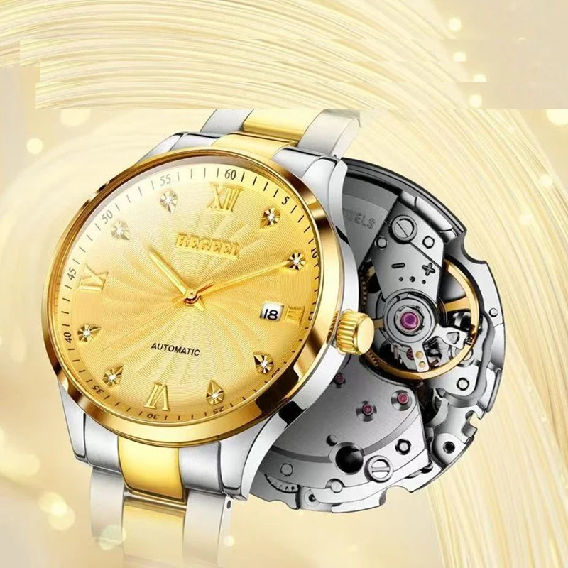 Relojes BEGEEL para hombre, relojes mecánicos, relojes mecánicos completamente automáticos, relojes mecánicos para caballero, relojes luminosos para hombre