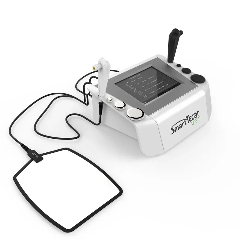 Latest 2025 Equine Tecar Therapy Device Horse Diathermy Physiotherapy with 448KHz D80 Handles for Animal Health Care
