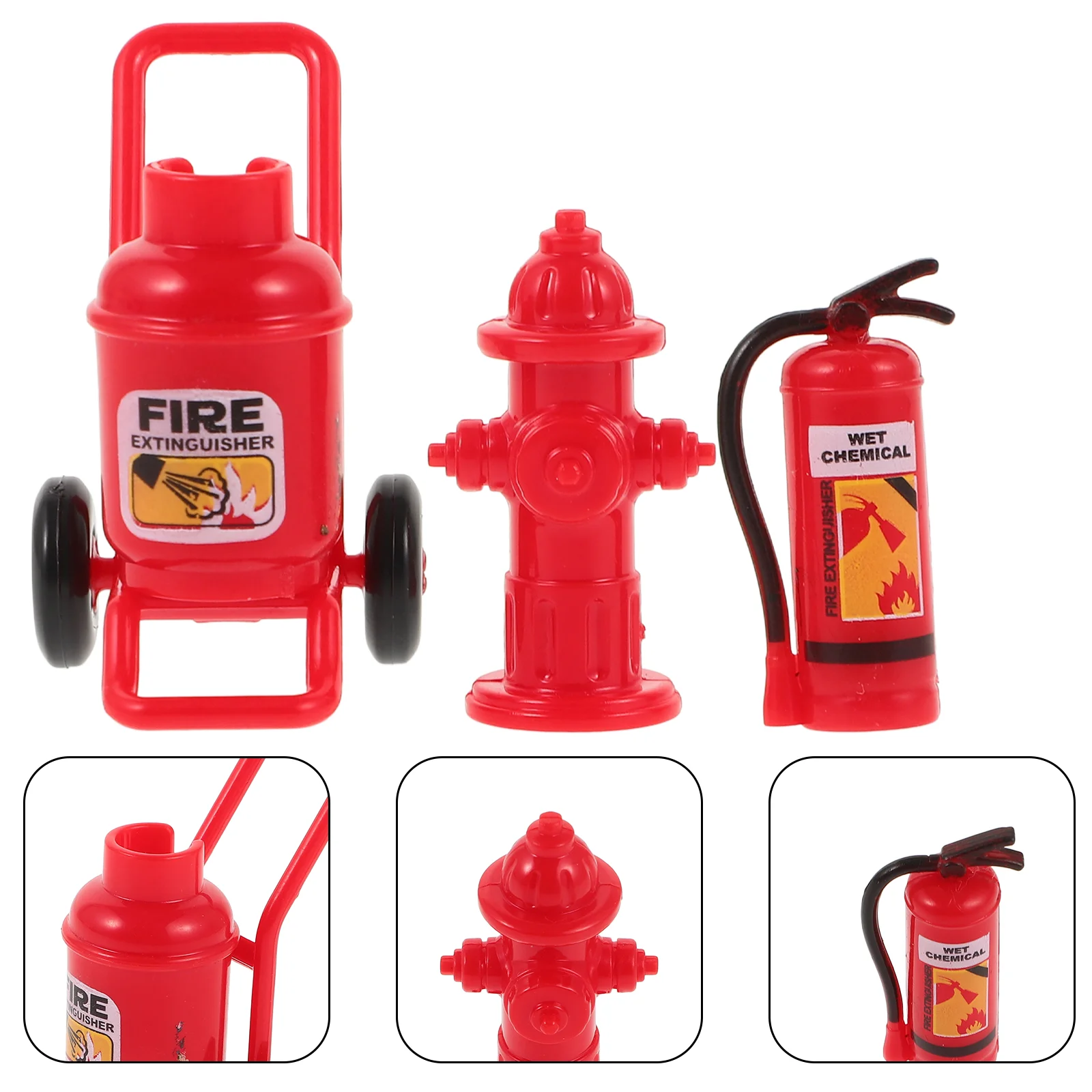 Mini Fire Extinguisher House Decorations for Home Adornment Model Plastic Models Tiny Homes